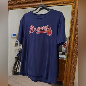 Atlanta Braves- Large- Navy Blue Tee